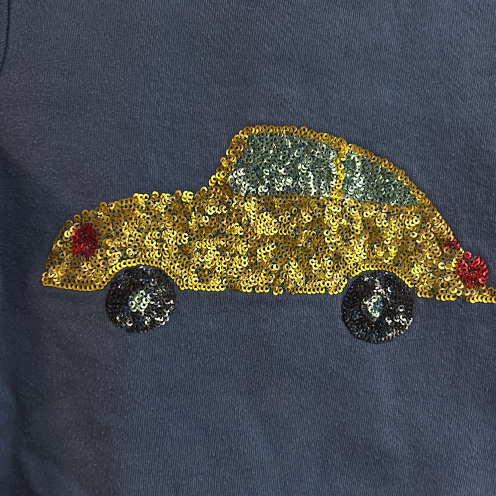 Mini Boden Blue and Multicolor Car Print Dress - Picture 3 of 5